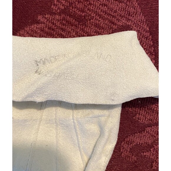 Suede Leather Gloves Vintage Ivory Cream Size Small Made in England - Picture 7 of 9
